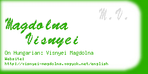 magdolna visnyei business card